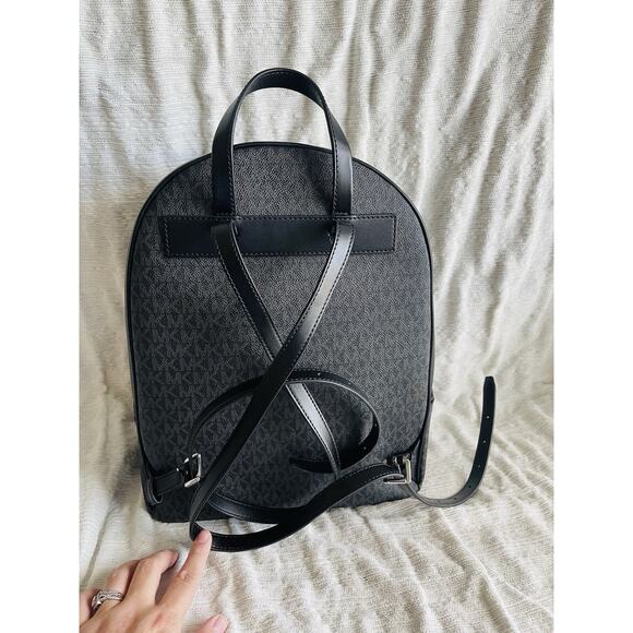NWT Michael Kors Adina Large Logo Backpack - Black